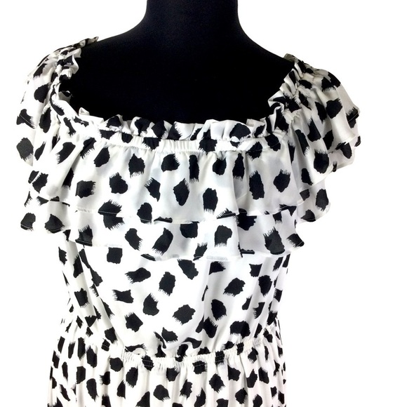 Lane Bryant x Beauticurve Chiffon Polka Dot Maxi Dress - Picture 11 of 14